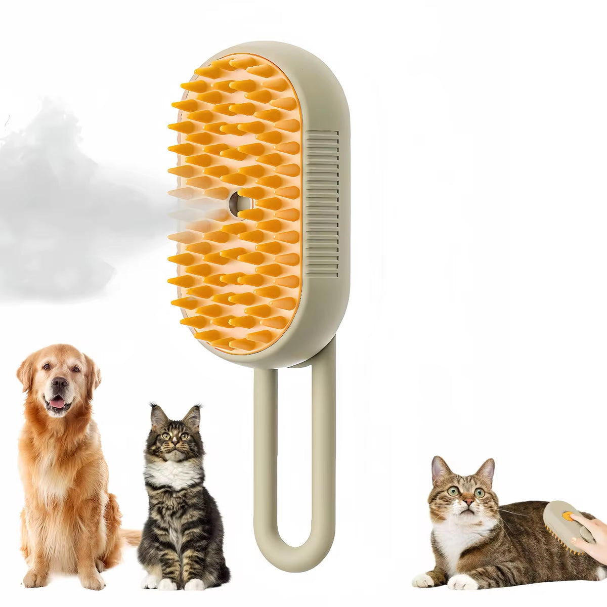 Cepillo De Vapor 3 En 1 Para Perros Y Gatos: Adiós Al Pelo Suelto